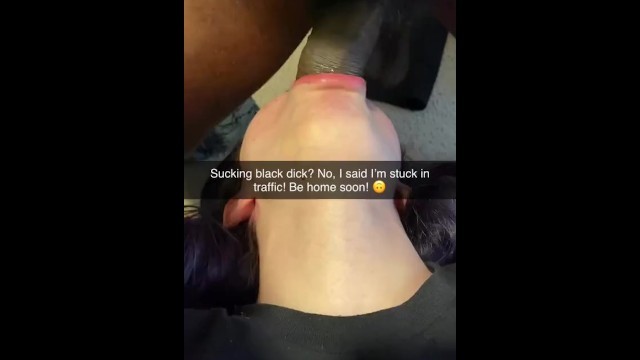 19 Year old Cumslut Sucks Long Black Cock and Lies to her Boyfriend about it