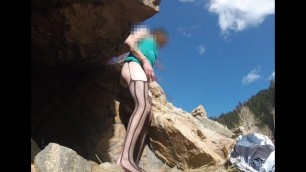 Caged Sissy Public Piss