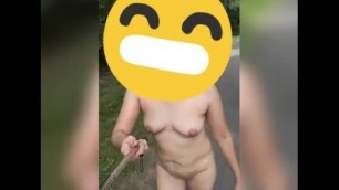 My Wife Complety Naked in the Street