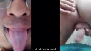 Anerican Daddy and Indian Guy Enjoying on Video Call