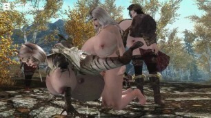 Skyrim - Fiona Kitty and her Milkmaids having some Fun in Falskaar