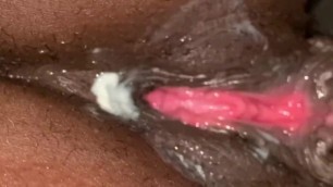 Creamy Pink Ebony Pussy Creams on BBC