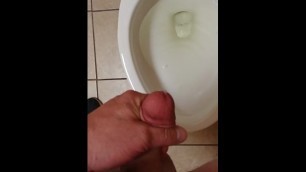 Pissing to Jerking off with Cumshot at the Hospital