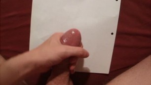 Draco Shoots: my Huge Load for that Lucky Paper, Covered with Thick Cum!