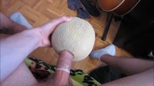 Long Cock Cantaloupe Fuck + CUMSHOT