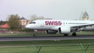 Swiss CS100 Landing Brussels Airport