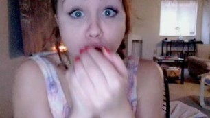 Cutest Girl ever Dildo Mouth Play