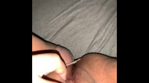 Fingering her Pussy while her Parents are Sleeping