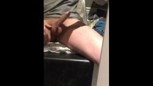 Solo Masturbation Jerking off before going to Work and Cumming