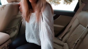 She Cuckold her Boyfriend in a Car in Public