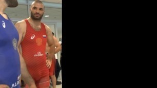 Big Hairy Wrestler has a Big Package. Hot Public Bulge