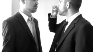 Sexy Businessmen Smoke & make out