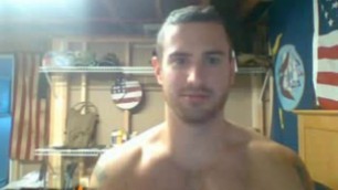 Army Guy Cumming in Webcam Show