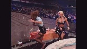 Sexy WWE Divas Dawn Marie & Torrie Wilson Wrestle in Chocolate