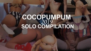 COMPILATION 2019: Horny Amateur Girlfriend Solo & Orgasms