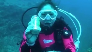 Drinker Diving Woman