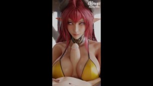 3D Animation - Hot Bewyx Daemon Woman