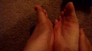 First Sick Tease - Sloppy Spit Gets Soles Wet