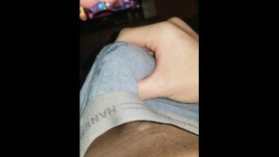 Young Big Dick Stud Ruins his new Boxers