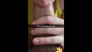 Girlfriend Shared with Bestfriend - Snapchat Amateur Blowjob