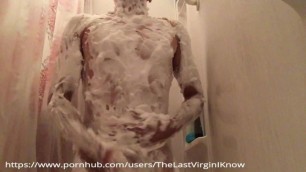 (Trailer) Virgin Boy having Intense Orgasm Covered in Shaving Cream