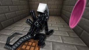 Let's Play Minecraft AVP [5] my Pet Xenomorph