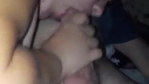 Hot bbw wife lets hubby use friend’s cum as lube