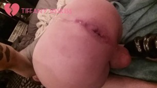 sissy takes huge late night anal