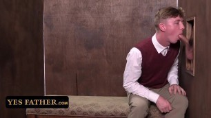 YesFather - Holy Man Gets Horny During The Confession Of Catholic Twink And Bangs Him In The Booth