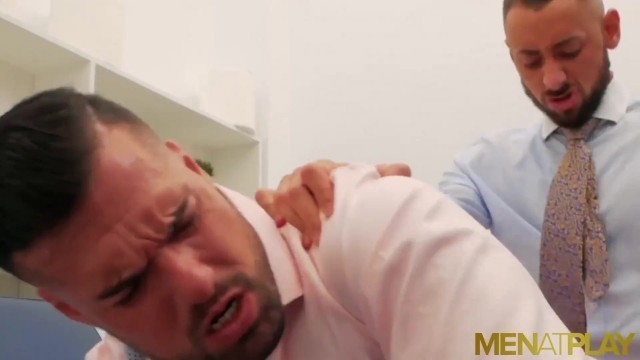 Suited Men Ass Breed Hard After Blowjob