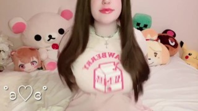 ♡ Barely 18yr Cute Girl Shows you how Soft & Squishy her Tits are ♡ ????